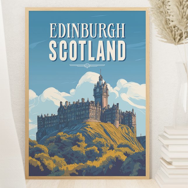 Vintage Edinburgh Scotland Travel Poster (Skapare uppladdad)