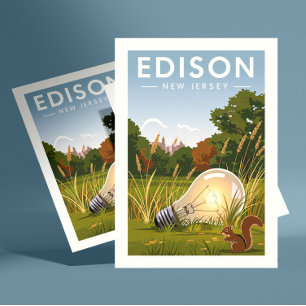 Vintage Edison New jersey Vykort