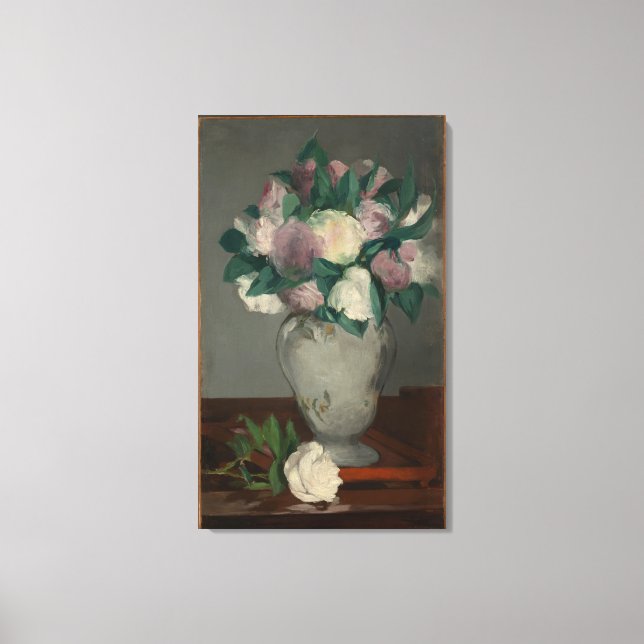Vintage Edouard Manet Peonies Canvastryck (Framsida)