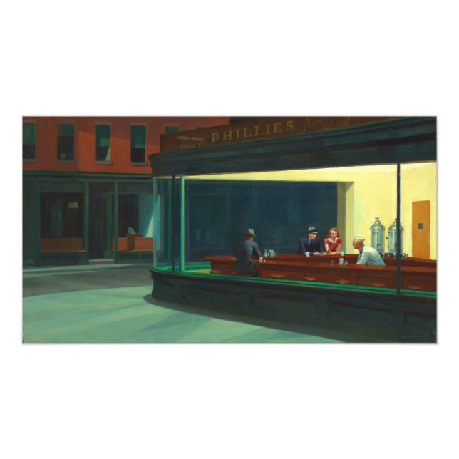 Vintage Edward Hopper Nighthawks Middag Poster (Framsidan)