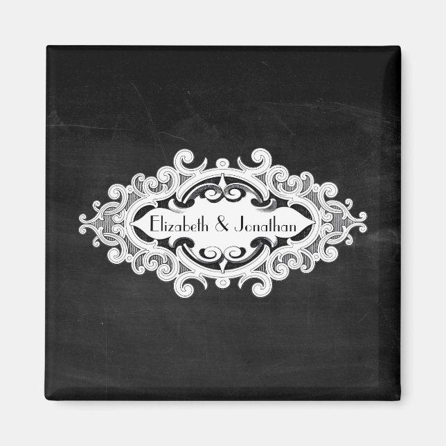 Vintage Edwardian Bröllop Magnet (Framsidan)