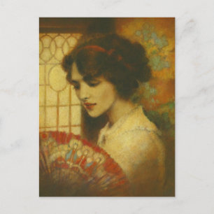 Vintage Edwardian Dam vycard Vykort