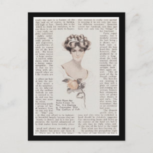 Vintage Edwardian Dam vycard Vykort