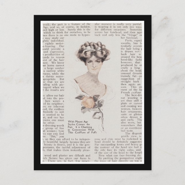 Vintage Edwardian Dam vycard Vykort (Framsida)