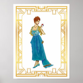 Vintage Edwardian Gown Mode Vintage Art Poster
