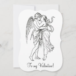 Vintage Edwardian Valentine angel cupid white Julkort