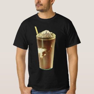 Vintage efterrätt, chokladshake och vispad grädde tee