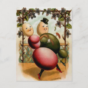 Vintage Egg Dancers Påsk vykort