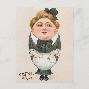 Vintage Egg Maid Påsk vykort