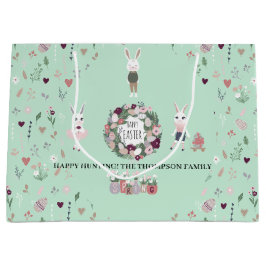 Vintage Eggs Bunny Wildblommor Personlig Påsk