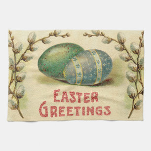 Vintage Eggs Påsk Helgdag Kökshandduk