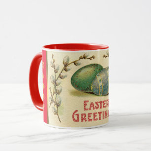 Vintage Eggs Påsk Helgdag Mugg