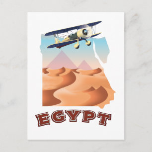 Vintage Egypt-karta reseposter Vykort