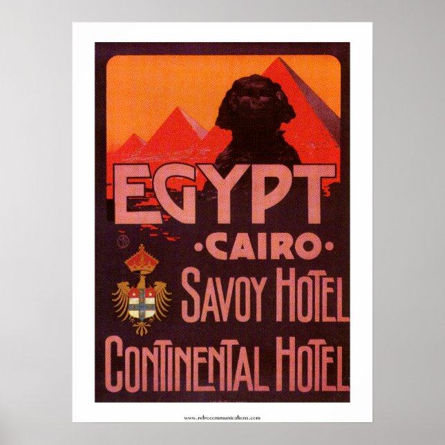 Vintage Egypten Hotel Poster (Framsidan)