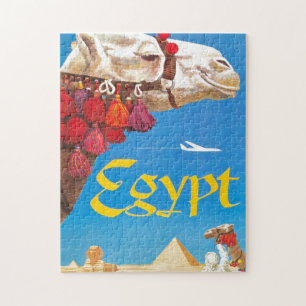 Vintage Egypten Luft reseannonsering Pussel