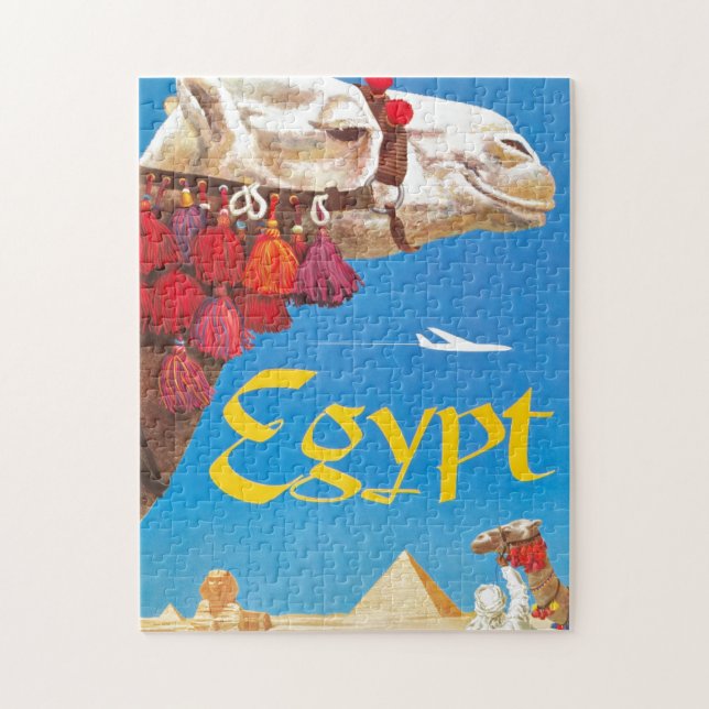 Vintage Egypten Luft reseannonsering Pussel (Vertikal)