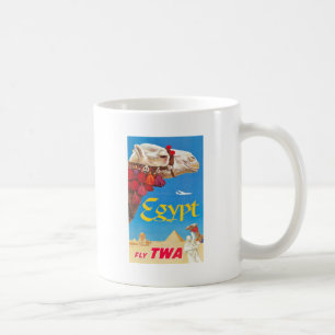 Vintage Egypten Luft Travel Advertisement Kaffemugg
