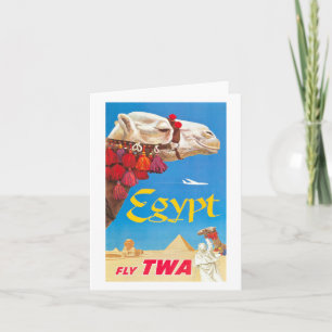 Vintage Egypten Luft Travel Advertisement Kort