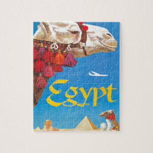 Vintage Egypten Luft Travel Advertisement Pussel