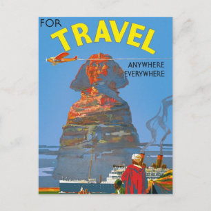 Vintage Egypten Luft Travel Advertisement Vykort