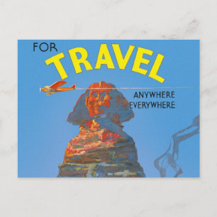 Vintage Egypten Luft Travel Advertisement Vykort