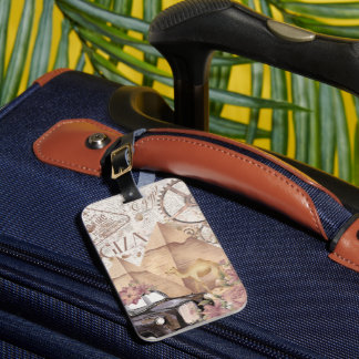 Vintage Egypten - resagaggage-tagg Bagagebricka