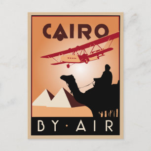 Vintage Egypten resekonst deka Vykort