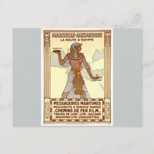 Vintage Egypten Resevykort Vykort