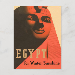 Vintage Egypten Sphinx Vykort