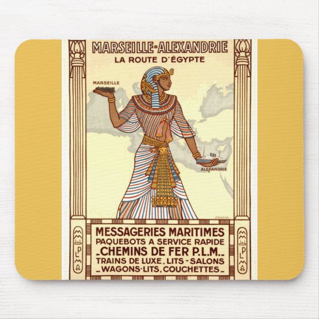 Vintage Egypten Travel Mousepad Musmatta (Framsidan)