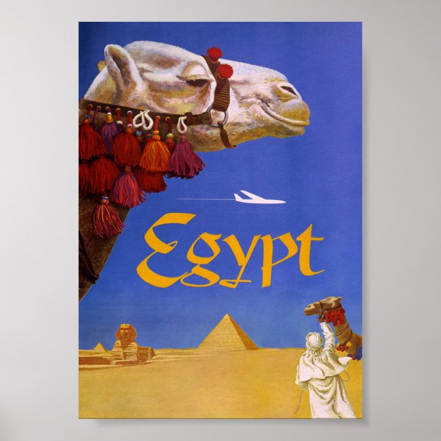 Vintage Egypten Travel Poster (Framsidan)