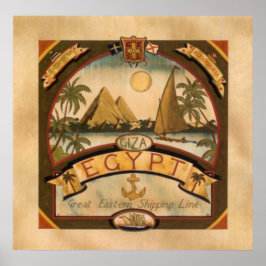 Vintage Egypten Travel Poster