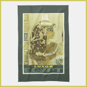Vintage Egypten Travel Poster Kitchen Towel Kökshandduk
