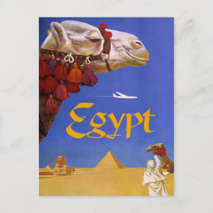 Vintage Egypten Travel Poster Vykort