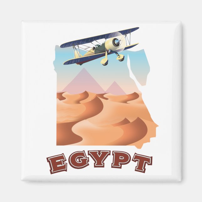Vintage Egyptenkarta reseposter Magnet (Framsidan)