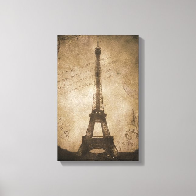 vintage eiffel torn canvastryck (Framsida)