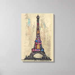 Vintage Eiffel Torn Canvastryck