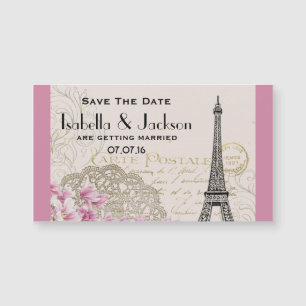 Vintage Eiffel Torn Collage Spara datum