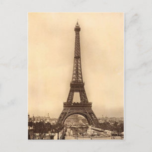 Vintage Eiffel Torn Design Vykort