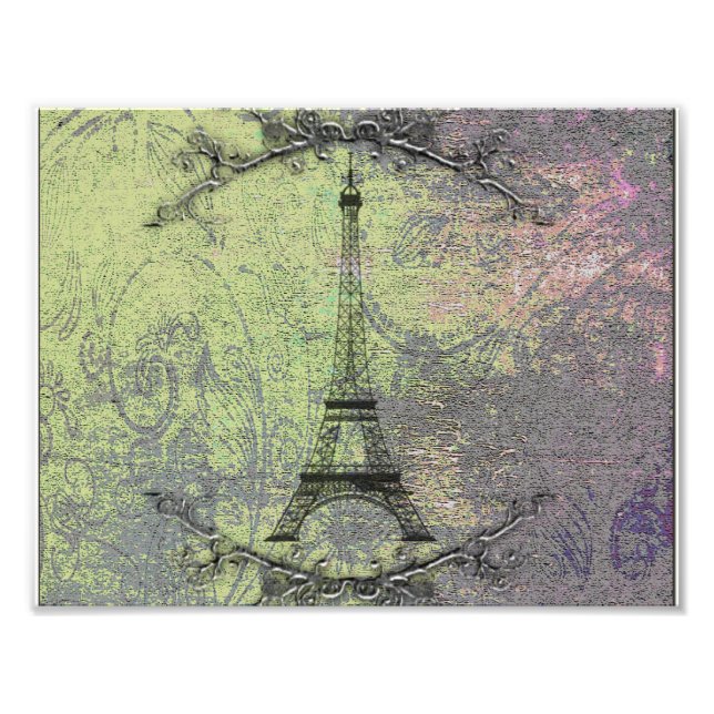 Vintage Eiffel Torn Fototryck (Framsidan)