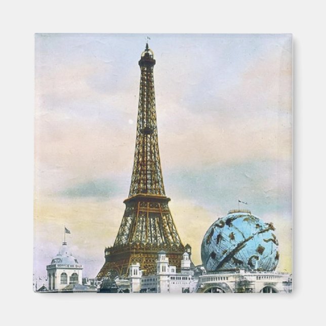 Vintage Eiffel Torn Magnet (Framsidan)