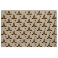Vintage Eiffel Torn Natural Linen Fabric