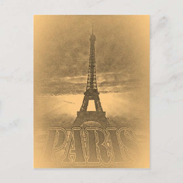 Vintage Eiffel Torn Paris #1 - vykort (Framsida)