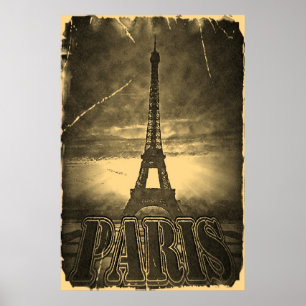 Vintage Eiffel Torn Paris #2 Poster