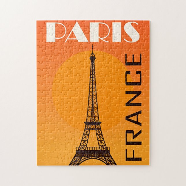 Vintage Eiffel Torn Paris Europe Travel Pussel (Vertikal)