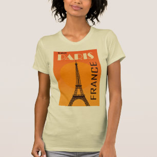 Vintage Eiffel Torn Paris Europe Travel T Shirt