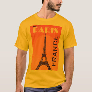 Vintage Eiffel Torn Paris Europe Travel T Shirt