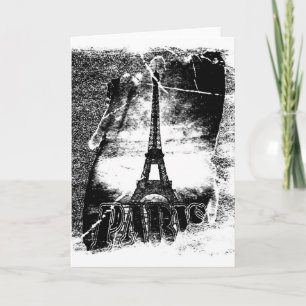 Vintage Eiffel Torn Paris - gratulationskort Kort