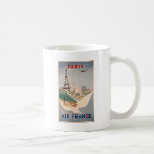 Vintage Eiffel Torn Paris Luft Travel Advertising Kaffemugg