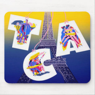 Vintage Eiffel Torn Paris Luft Travel Advertising Musmatta